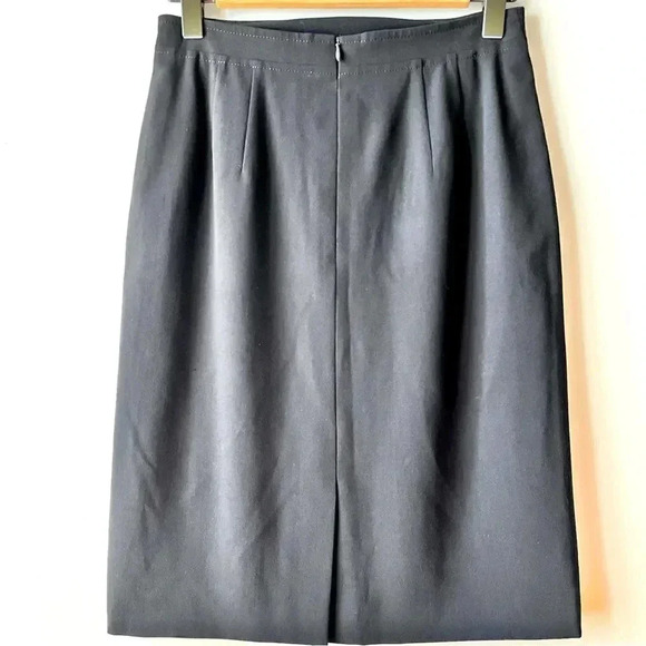 ESCADA Navy Blue Wool Pencil Skirt Size 38 US 8 - Picture 3 of 9